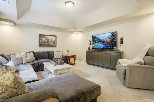 40 Wuthering Heights Dr, Colorado Springs, CO 80921 - living area with light colored carpet and a tray ceiling