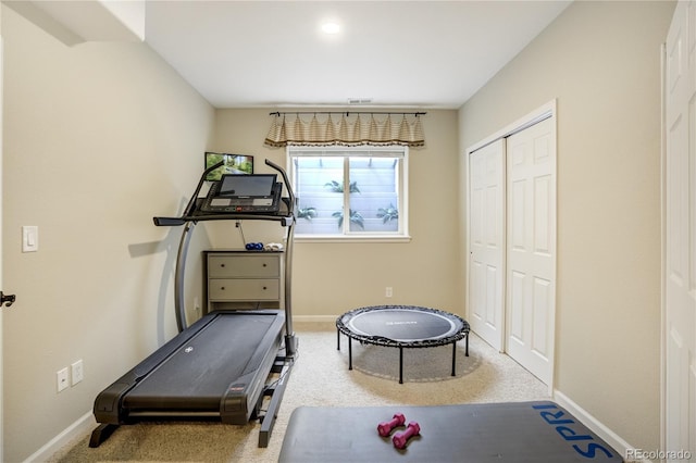 40 Wuthering Heights Dr, Colorado Springs, CO 80921 - workout room with carpet floors and baseboards