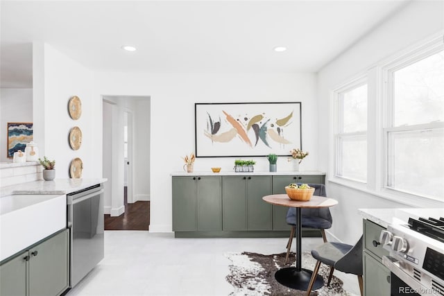 kitchen featuring appliances with stainless steel finishes