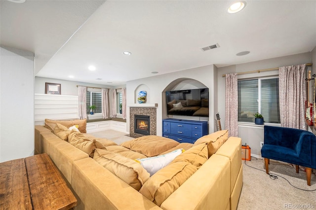 view of carpeted living room