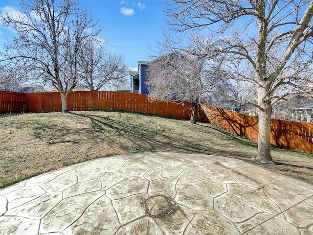 view of patio / terrace with a fenced backyard