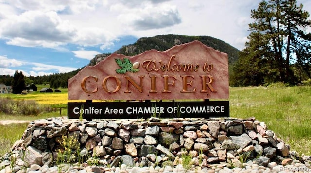 25531 Mosier Cir, Conifer, CO 80433 - community / neighborhood sign with a mountain view