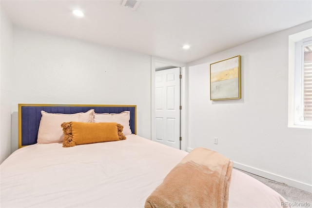 bedroom featuring carpet flooring