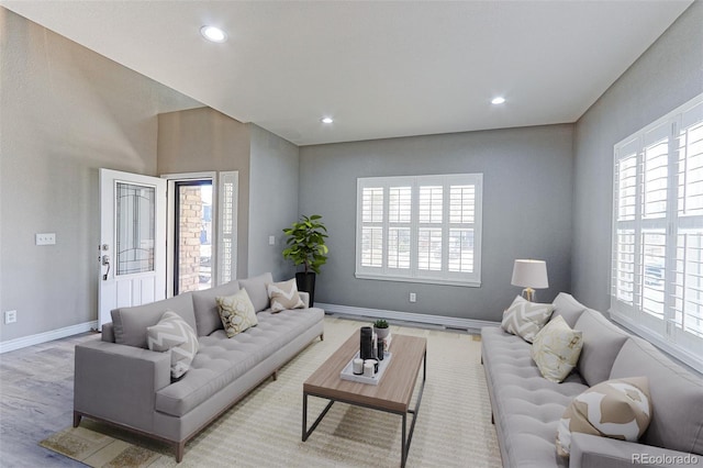 2901 Madison Ln, Broomfield, CO 80023 - living room with baseboards, recessed lighting, and light wood-type flooring