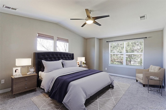 2901 Madison Ln, Broomfield, CO 80023 - bedroom with multiple windows, carpet, baseboards, and vaulted ceiling