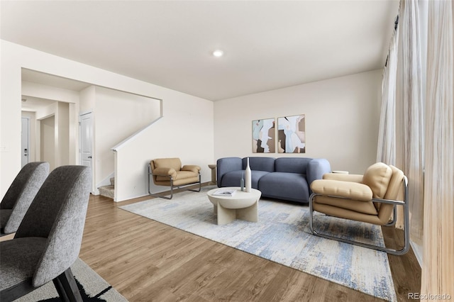 living room featuring hardwood / wood-style floors