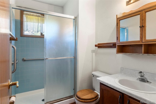 1908 Valley View Dr, Woodland Park, CO 80863 - bathroom with a stall shower and vanity