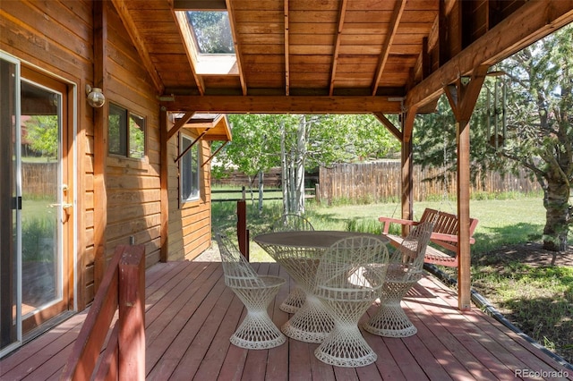 1908 Valley View Dr, Woodland Park, CO 80863 - wooden deck with outdoor dining space