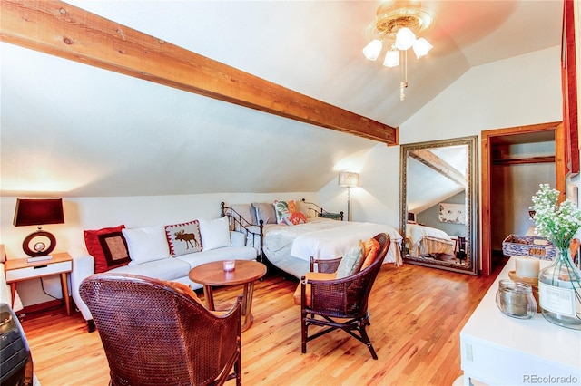 233 Perry Park Ave, Larkspur, CO 80118 - bedroom featuring lofted ceiling and light wood finished floors