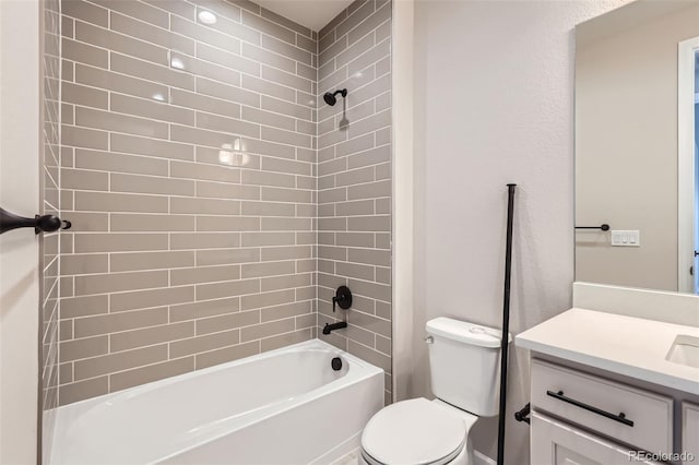 4748 Weitbrec Ln, Castle Rock, CO 80104 - bathroom featuring vanity, toilet, and tub / shower combination