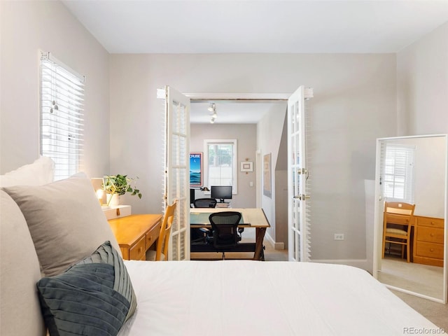 view of carpeted bedroom