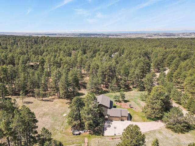 drone / aerial view of a forest