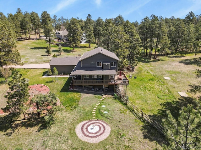 view from above of property