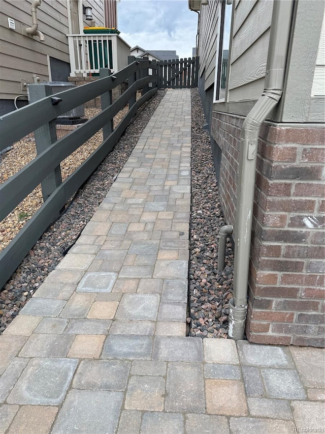 view of patio with fence