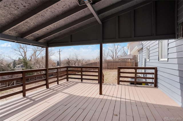 wooden deck with fence