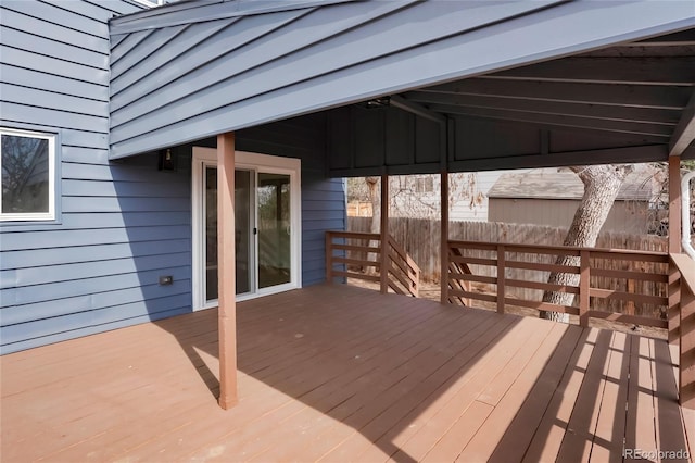 deck with fence