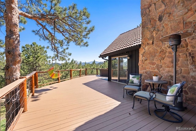 2976 Hiwan Dr, Evergreen, CO 80439 - deck with a mountain view