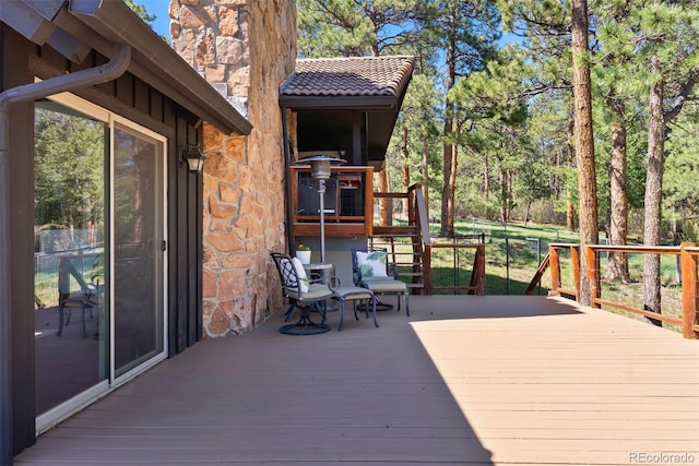 2976 Hiwan Dr, Evergreen, CO 80439 - view of wooden deck
