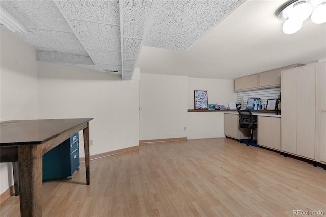 kitchen with light hardwood / wood-style flooring