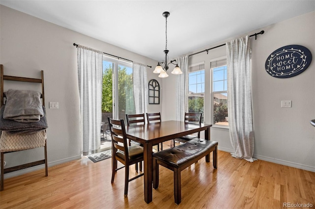 6471 S Ider St, Aurora, CO 80016 - dining room with a chandelier and light wood-style floors