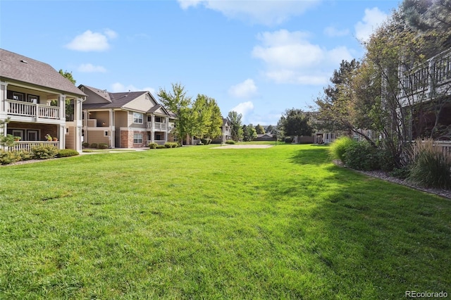 view of grassy yard
