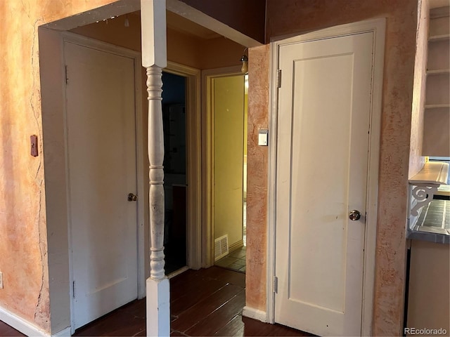 527 S Bryant St, Denver, CO 80219 - corridor featuring dark wood-style flooring