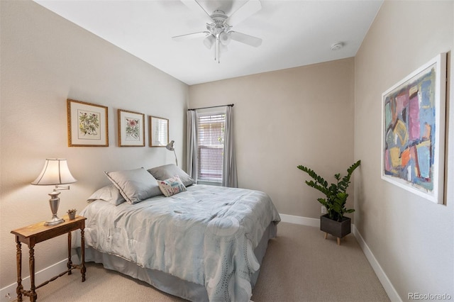 817 Uinta Way, Denver, CO 80230 - bedroom featuring light carpet, baseboards, and ceiling fan