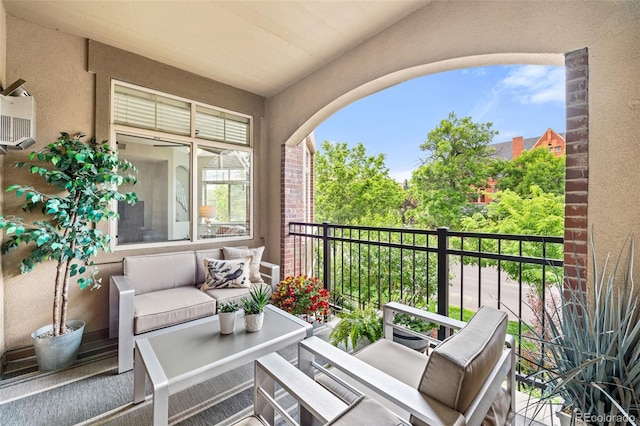 1100 N Grant St Unit 208, Denver, CO 80203 - balcony with outdoor lounge area