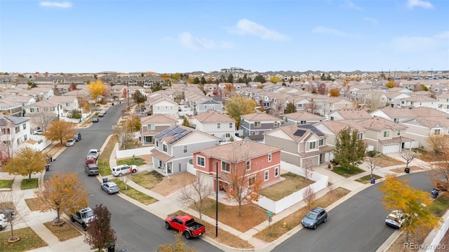 aerial view of residential area