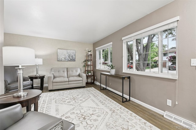 6514 Zinnia St, Arvada, CO 80004 - living area with wood finished floors and baseboards