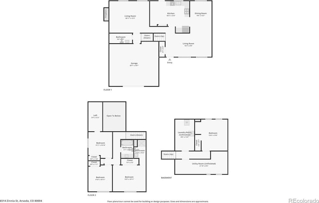 6514 Zinnia St, Arvada, CO 80004 - view of property floor plan