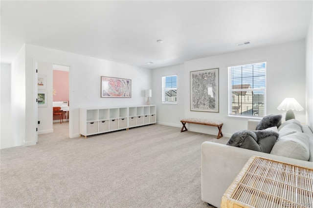 view of carpeted living room