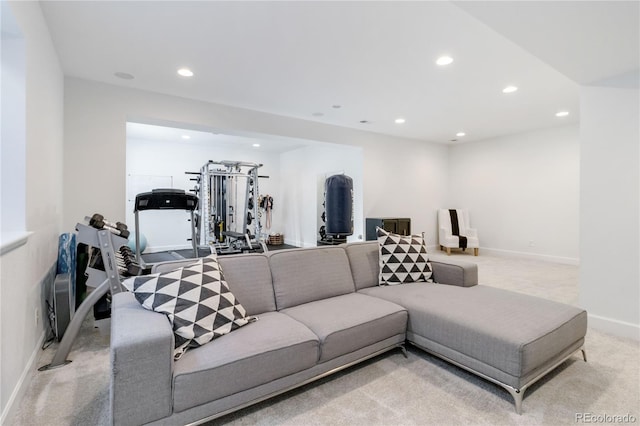 view of carpeted living room