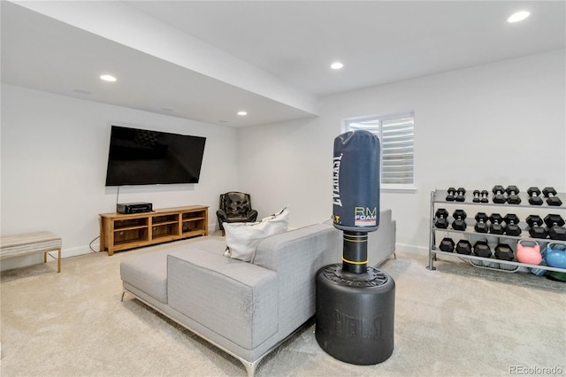 view of carpeted living room