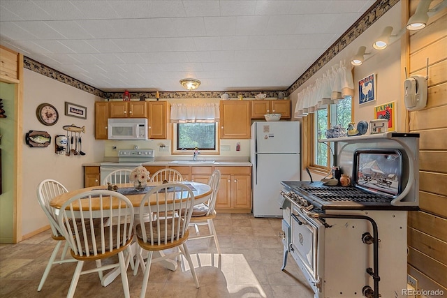 3938 County Road 60, Grant, CO 80448 - kitchen with white appliances, a sink, plenty of natural light, and light countertops