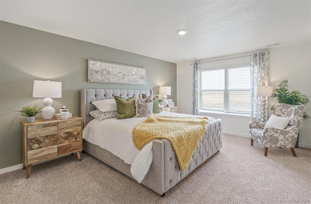 bedroom with carpet floors