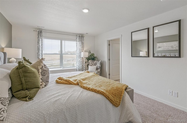 view of carpeted bedroom