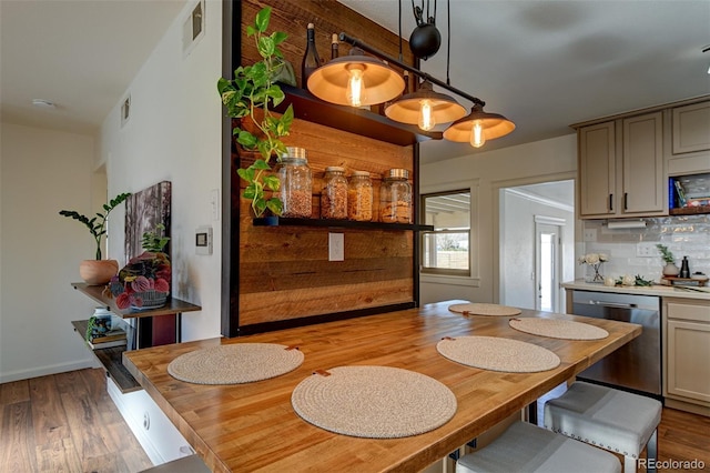 dining room featuring hardwood / wood-style floors