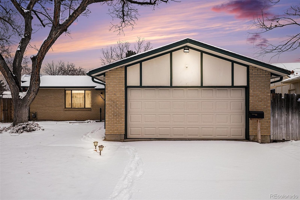 view of front of house featuring a garage