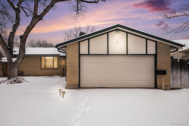 view of front of house featuring a garage