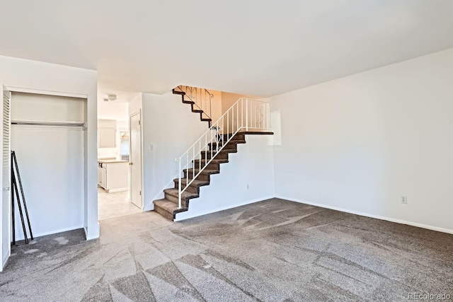 interior space featuring carpet floors