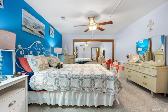 7300 W Stetson Pl Unit 46, Littleton, CO 80123 - carpeted bedroom with a ceiling fan and a closet
