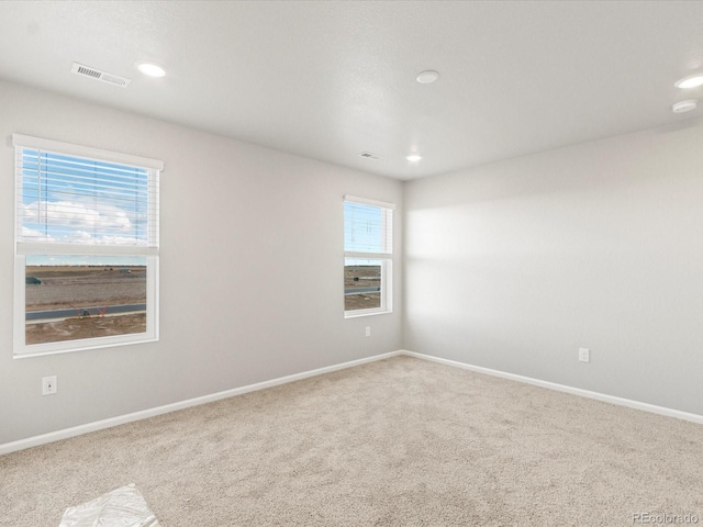 carpeted empty room with a healthy amount of sunlight