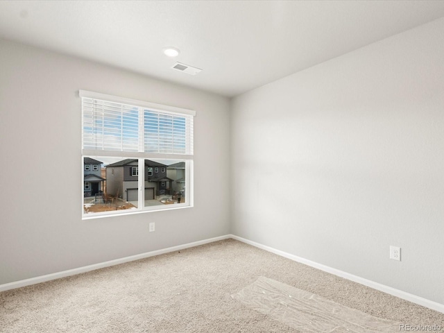 view of carpeted empty room