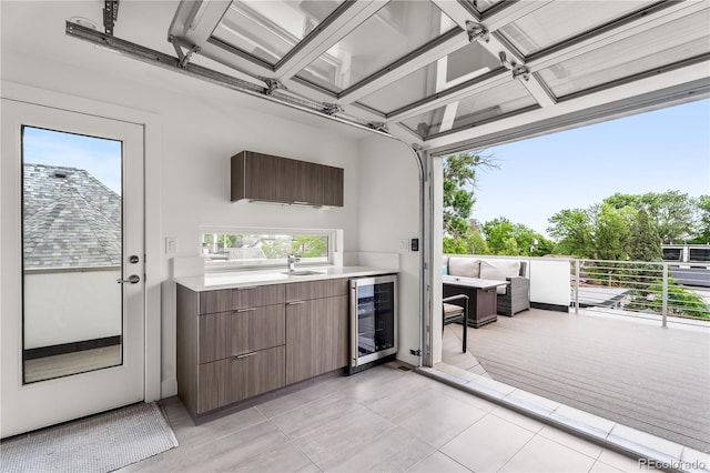 3612 Wyandot St, Denver, CO 80211 - interior space with wine cooler and a sink