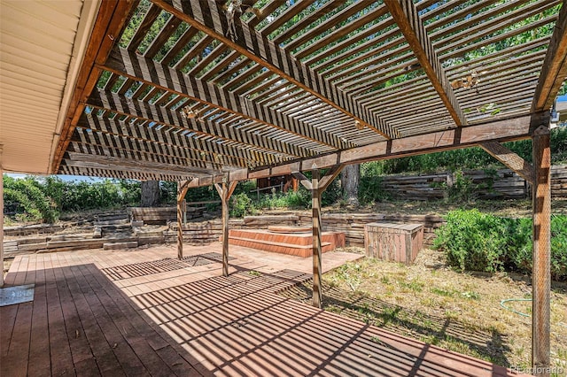 10171 W 69th Ave, Arvada, CO 80004 - wooden terrace with a pergola and a patio area