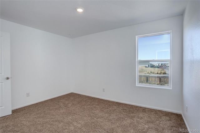 view of carpeted empty room