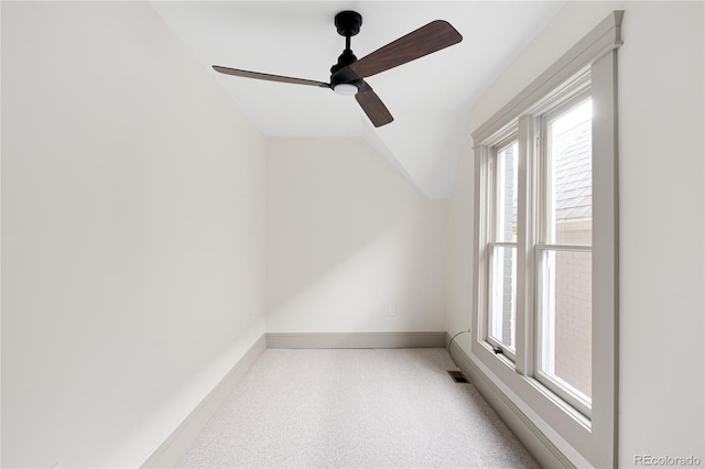 3142 W 26th Ave, Denver, CO 80211 - unfurnished room featuring ceiling fan, baseboards, and vaulted ceiling