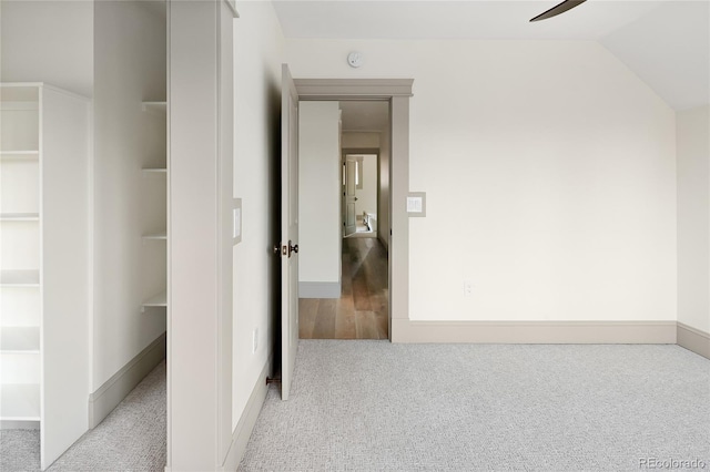 3142 W 26th Ave, Denver, CO 80211 - bonus room with carpet floors, lofted ceiling, baseboards, and ceiling fan
