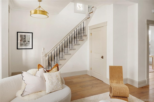3142 W 26th Ave, Denver, CO 80211 - stairs featuring wood finished floors and baseboards